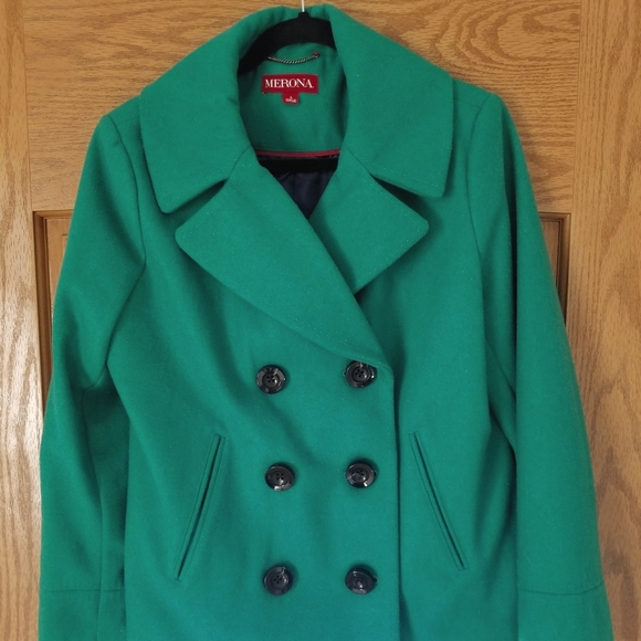 Merona Jackets & Blazers - Green Pea Coat Sz L